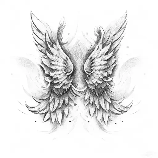 Wings With Name And Date