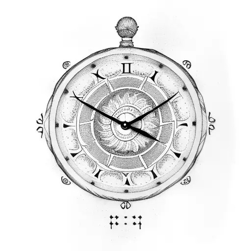 Clock With Scrolls