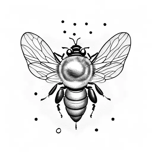 A Flying Honey Bee That Has The Shape Of A Kidney Bean
