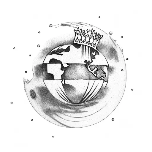 Earth With A Crown On Top