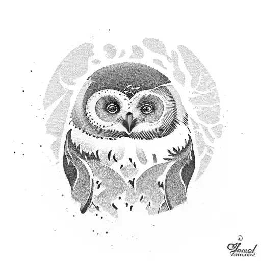 Penguin And Owl Ying Yang