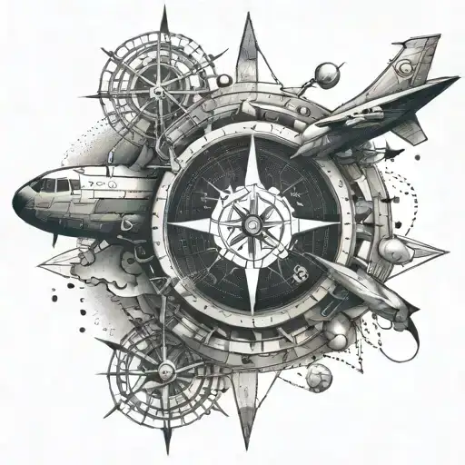 Big Plane And A Compass