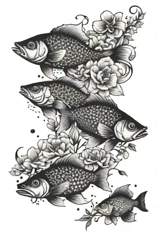 Fish And Water And Flowers