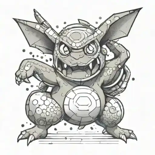 Create A Tattoo Featuring A Pokemon Character Working Out In The Gym