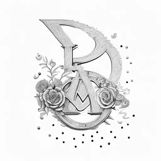 Letters M And V Family Love