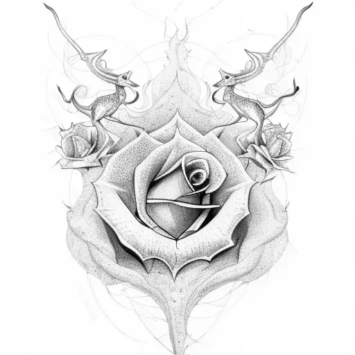 Whole Body Gazelle With A Rose