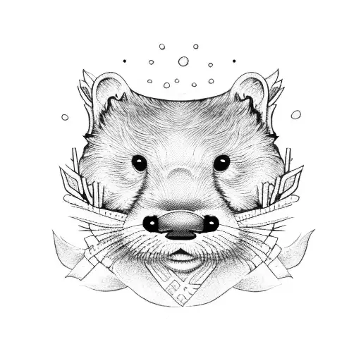 Otter With A Bandanna Being A Gangster