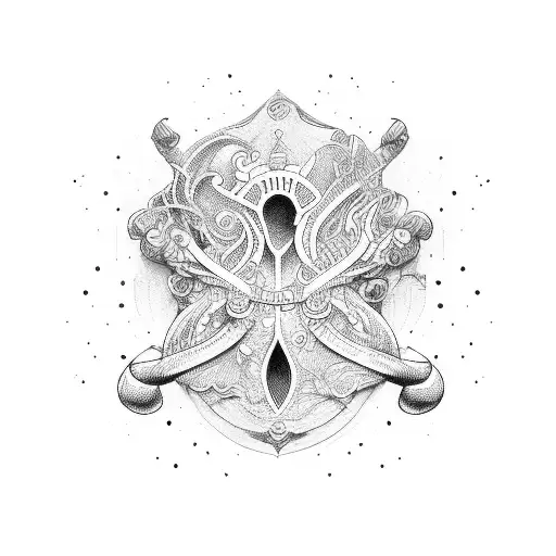 Open Scroll With A Rudder Inside