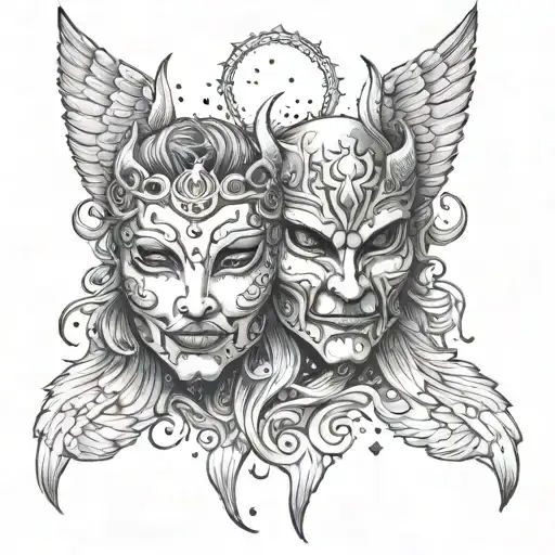 Angel And Devil Mask