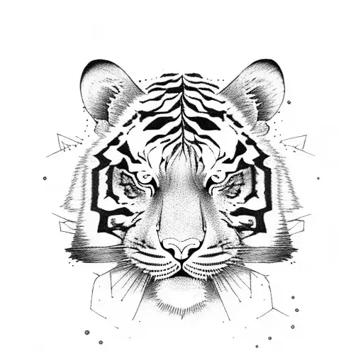 Asian Style Tiger With Nice Background