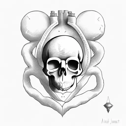 Heart With Skull In It