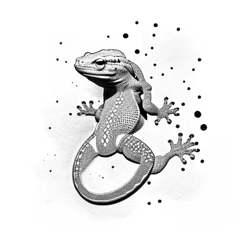 Gecko Polynesia Black White