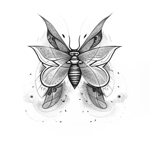 Moth With Night Sky In Wings