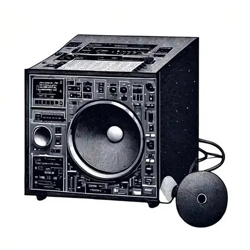 Drawing Related To Electronic Music In Geometric Form