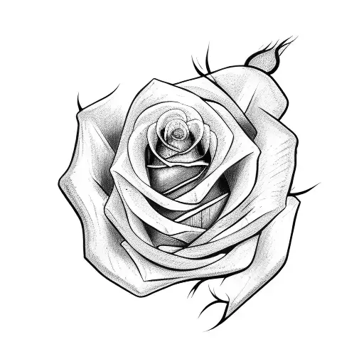 A Fill Up Tattoo For A Undone Rose