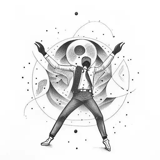 Man Dancing In Space