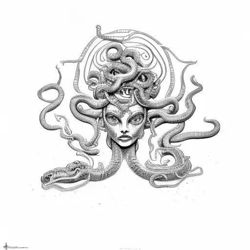 Medusa Gorgon With Cobras