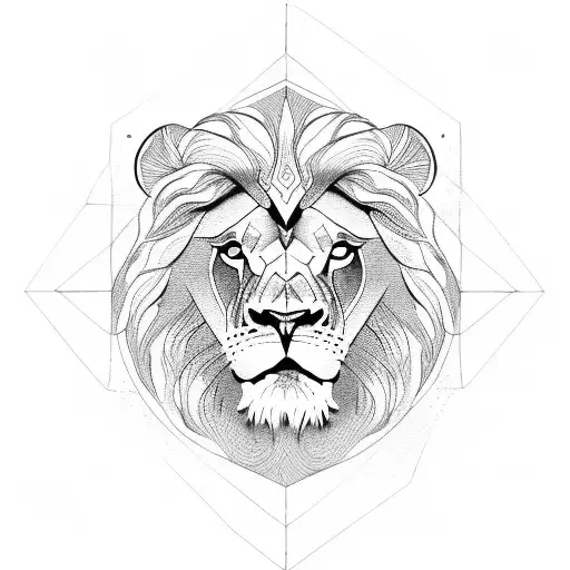 Lion Head Into A Water Triangle