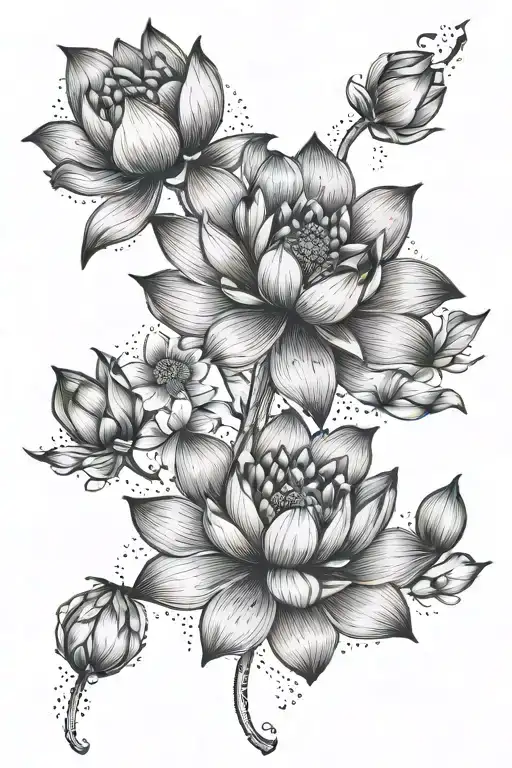 Flowers Blooming Lotus Flower Bouquet