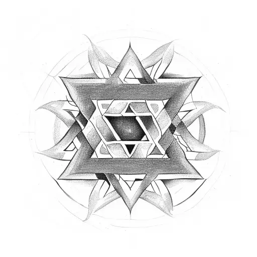 Star Of David And Mandala