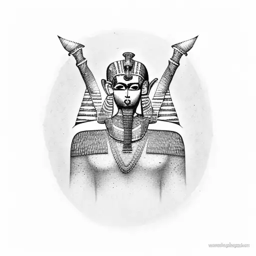 An Egyptian Tattoo With A Tablet Clean And Simple About 4 Inches