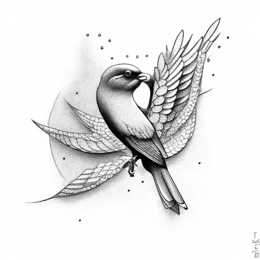 Cross With Bird Sitting On Top