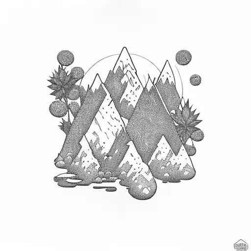 Mountain With Weed In A Circle Comic