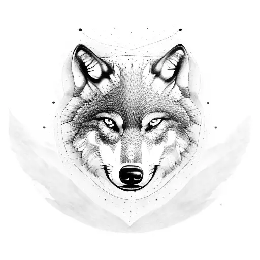 A Wolf Swimming In A Moonlit Lake