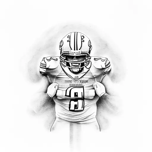 Design A Tattoo Inspired By A Football Player Scoring A Touchdown