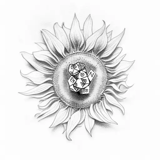 Dice With Sunflowers