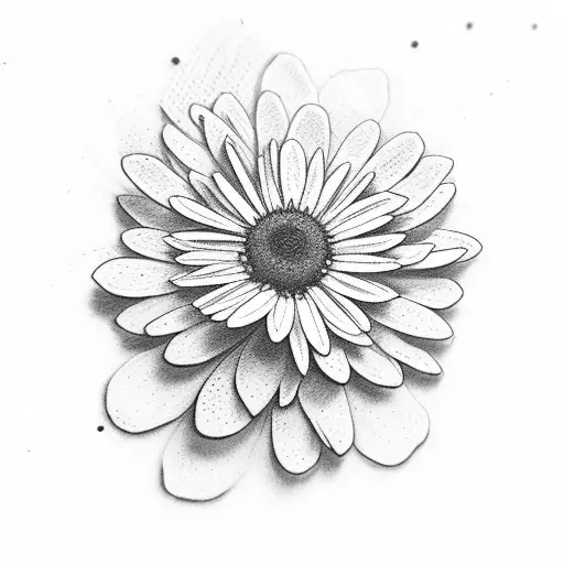 Daisy In Between Roses