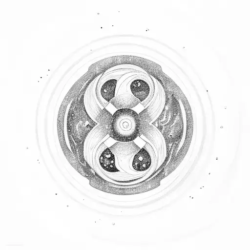 Ying Yang With Each Side As A Spiral Galaxy