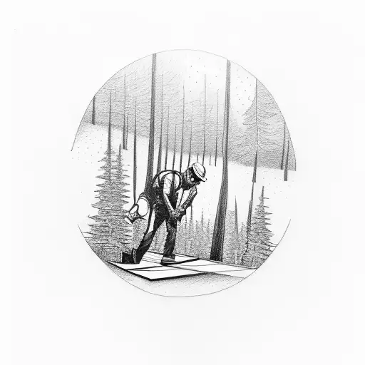 A Construction Worker Playing A Guitar In A Forest Clearing