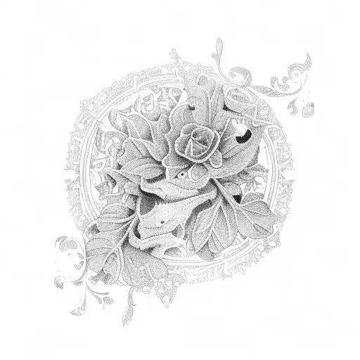 An Intricate Accounting Ledger With Floral Patterns