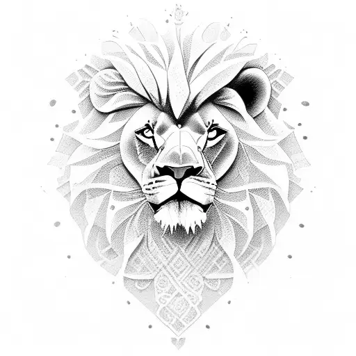 Lion And Rose In One