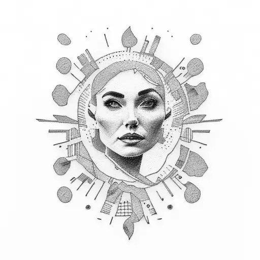 Portrait Of Your Mom With A Film Strip Background