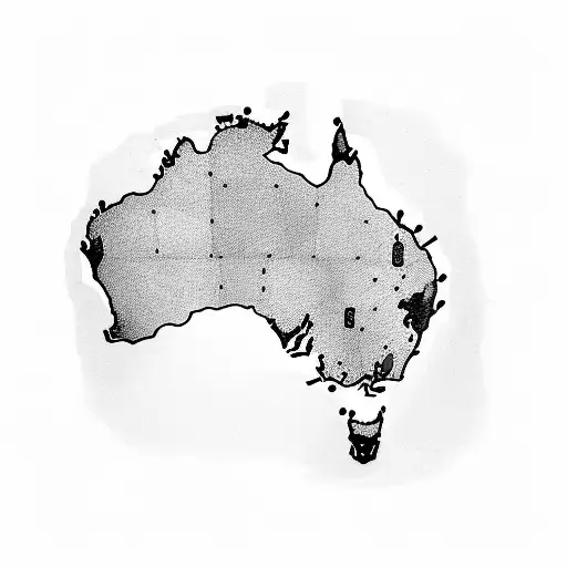 A Map Of Australia And Argentina Connected By A Dotted Line