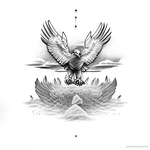 Eagle Landing On Gods Hand