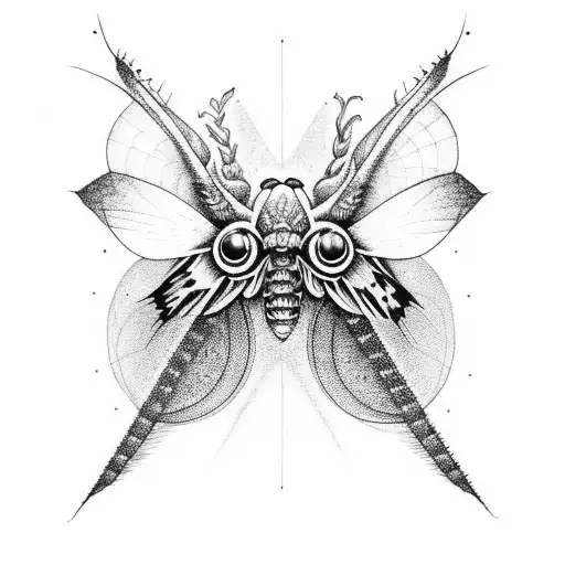Deathhead Moth Wit Sacred Geometry