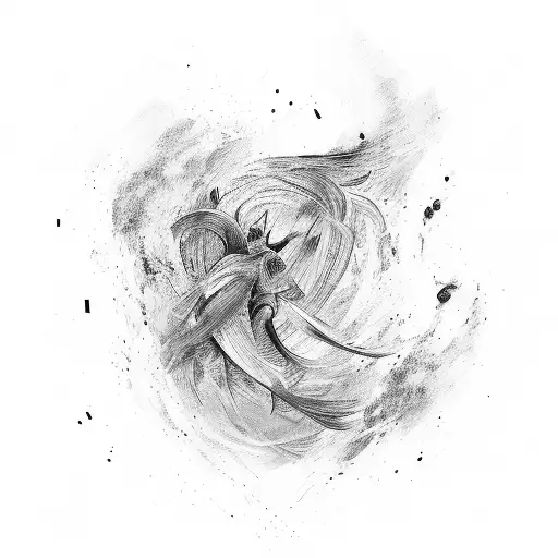 An Abstract Representation Of Agape Love Depicted Through Flowing Brushstrokes