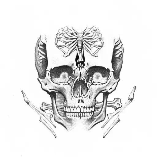 Skeleton With A Cage Around Its Chest