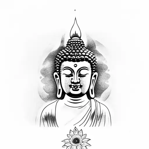 Buddha Holding Sunflower