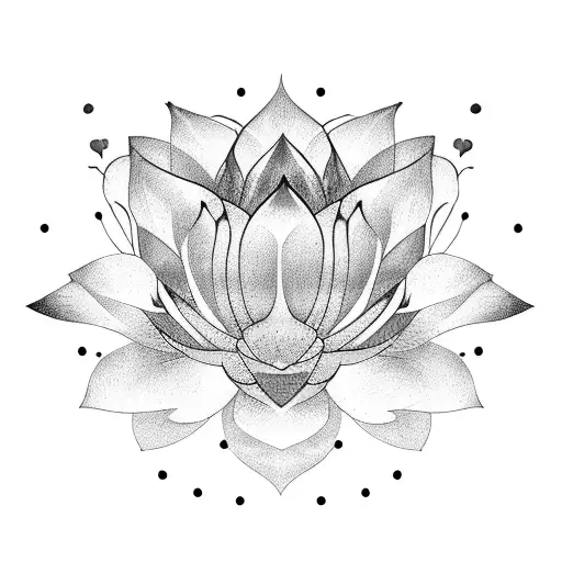 Lotus Flower With Pink And Purple Colors