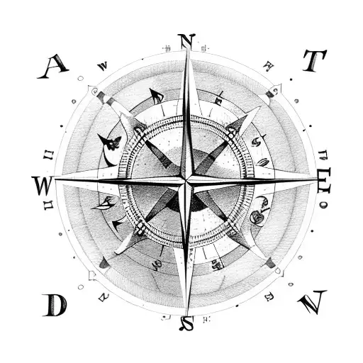 A Nautical Compass With Circuit Board Details