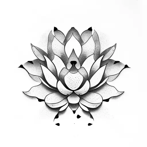 Lotus Flower With Leopard Print Background