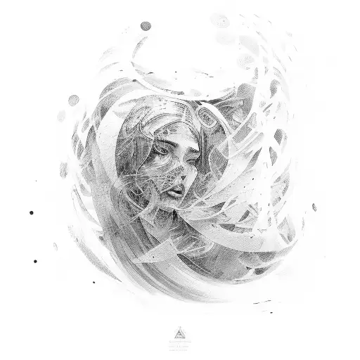 An Abstract Representation Of Agape Love Depicted Through Flowing Brushstrokes