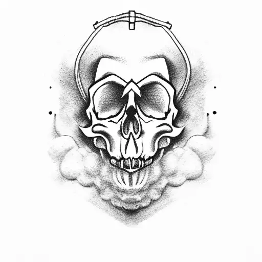 Firefighter Skull Eating Smoke