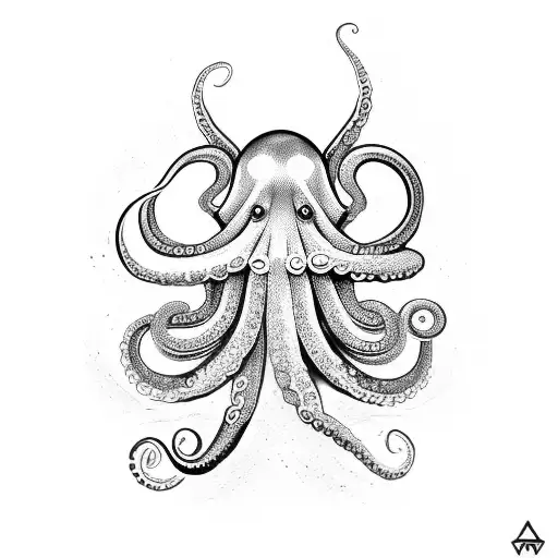 Small Octopus Protecting The Letters Ath