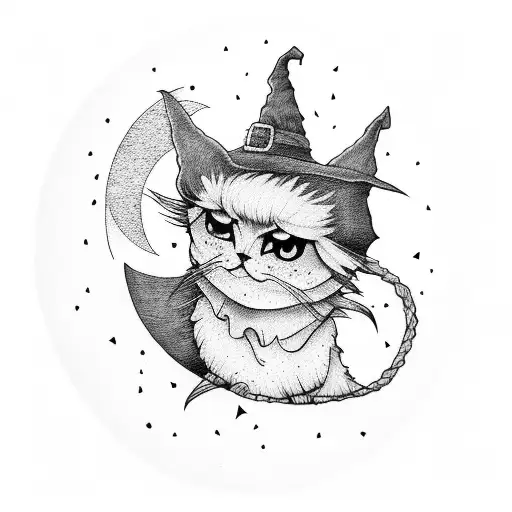 Witch Hat And Moon