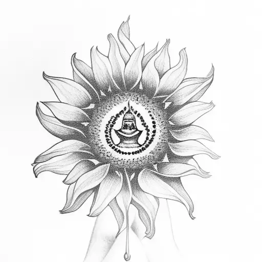 Buddha Holding Sunflower